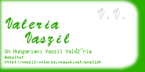 valeria vaszil business card